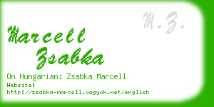 marcell zsabka business card